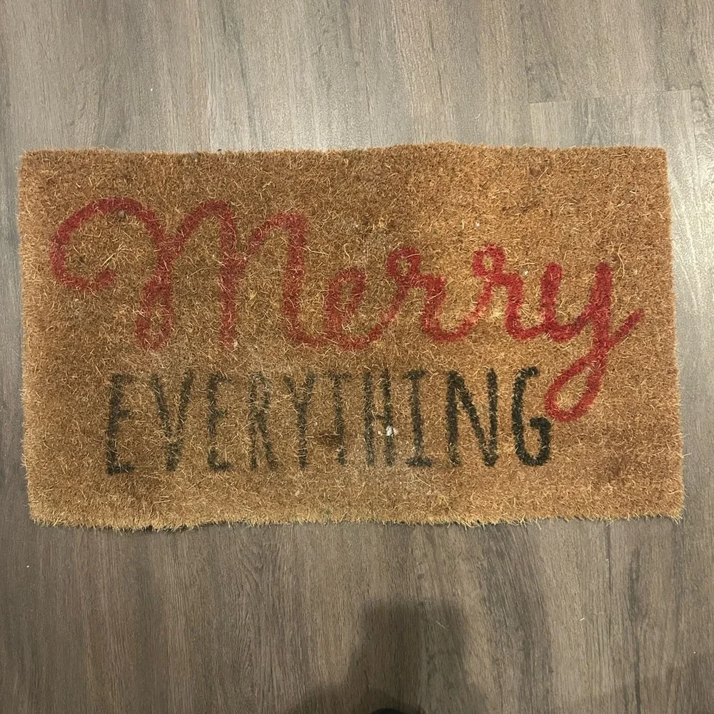 Wondershop Red and Brown 'Merry Everything' Doormat